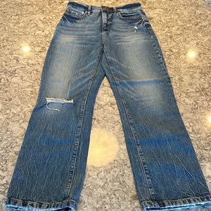 Loft 00/24 high waist straight crop jeans